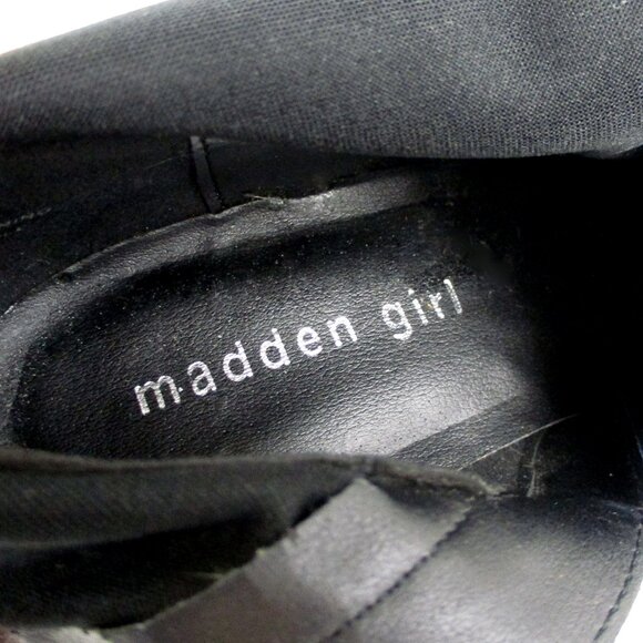 Madden Girl Dark Blue Velvet Booties Ankle Boots High Heel Size 7.5 Fantaysa - Picture 6 of 7